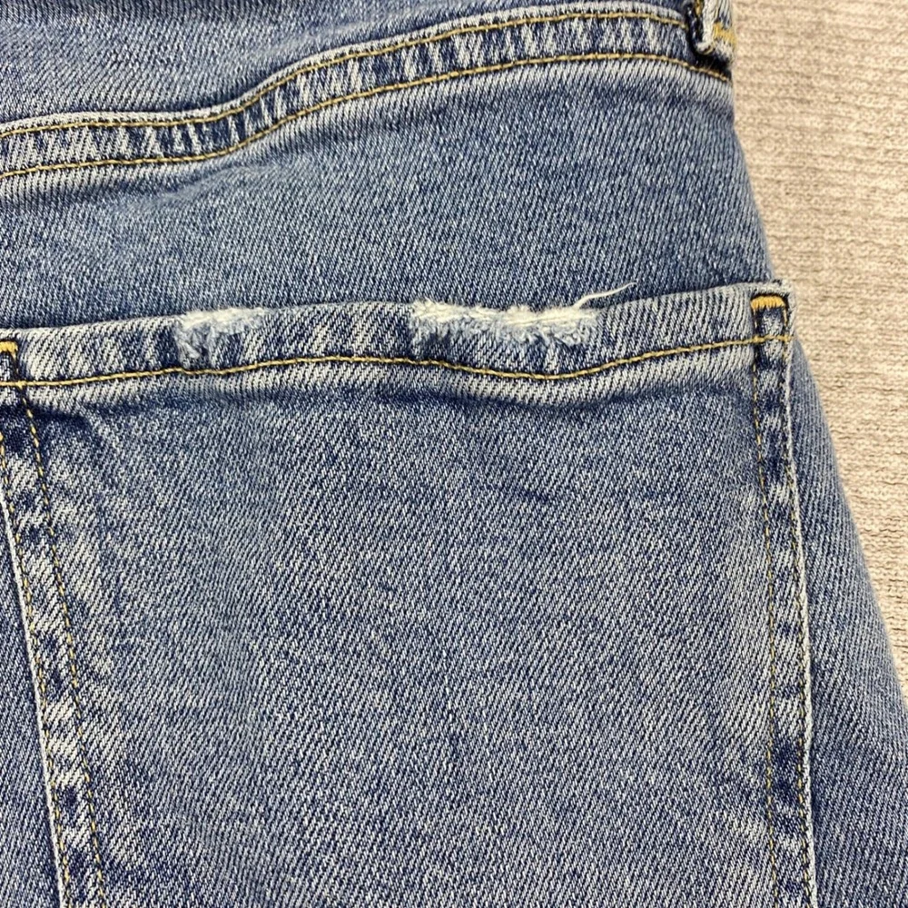 Agolde High Rise Skinny Jeans Button Fly Distressed Raw Hem Medium Wash Size‎ 26